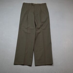 Vtg Tip Top 28x28 Tan Beige Wool Pleated Classic Dress Mens Pants